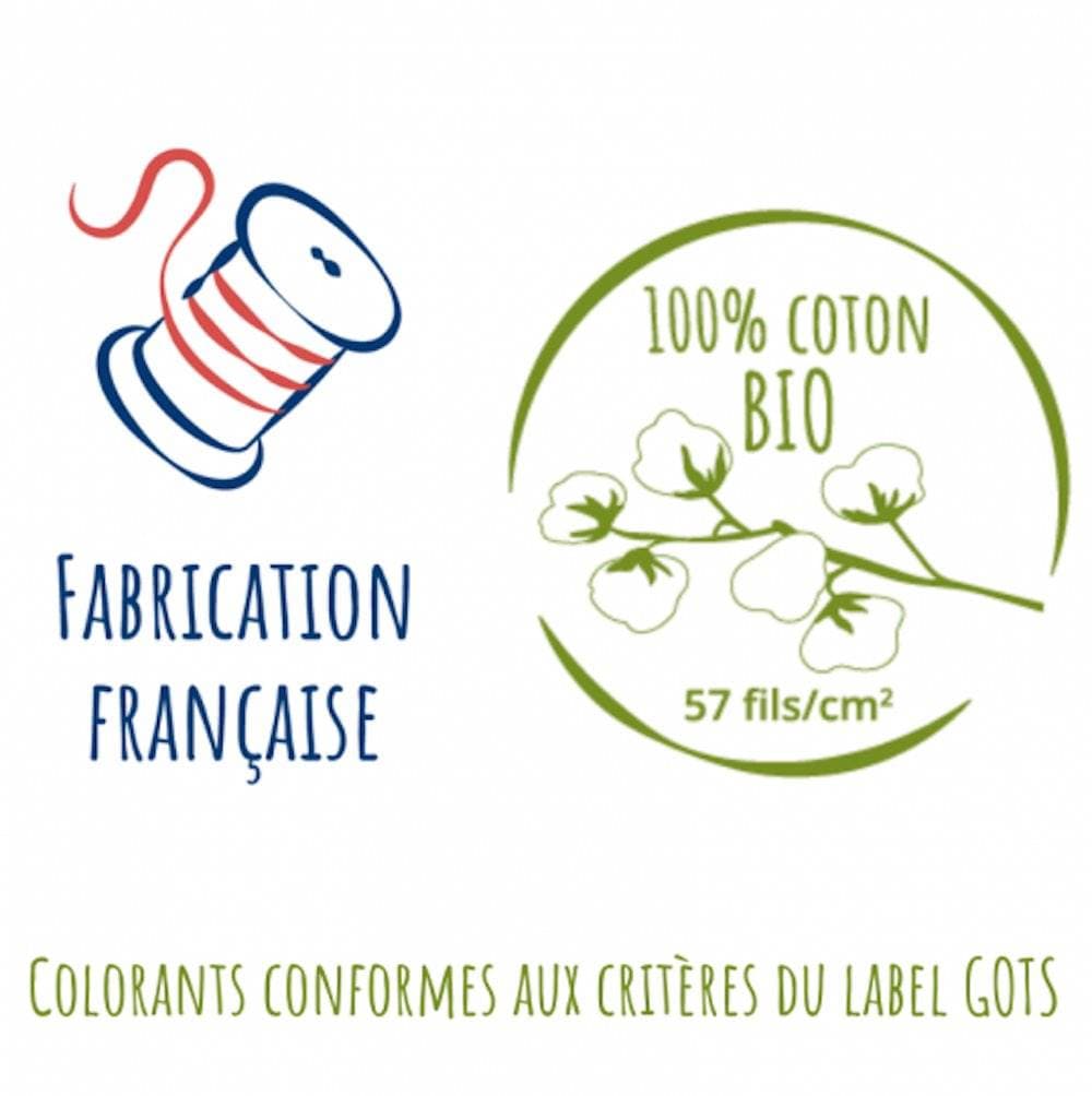 Taie de traversin unie en coton Bio - 16 coloris