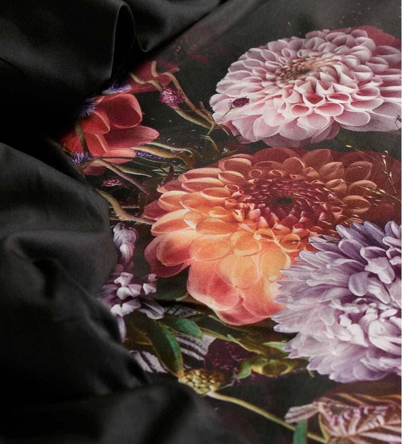 Parure de couette Bouquet anthracite