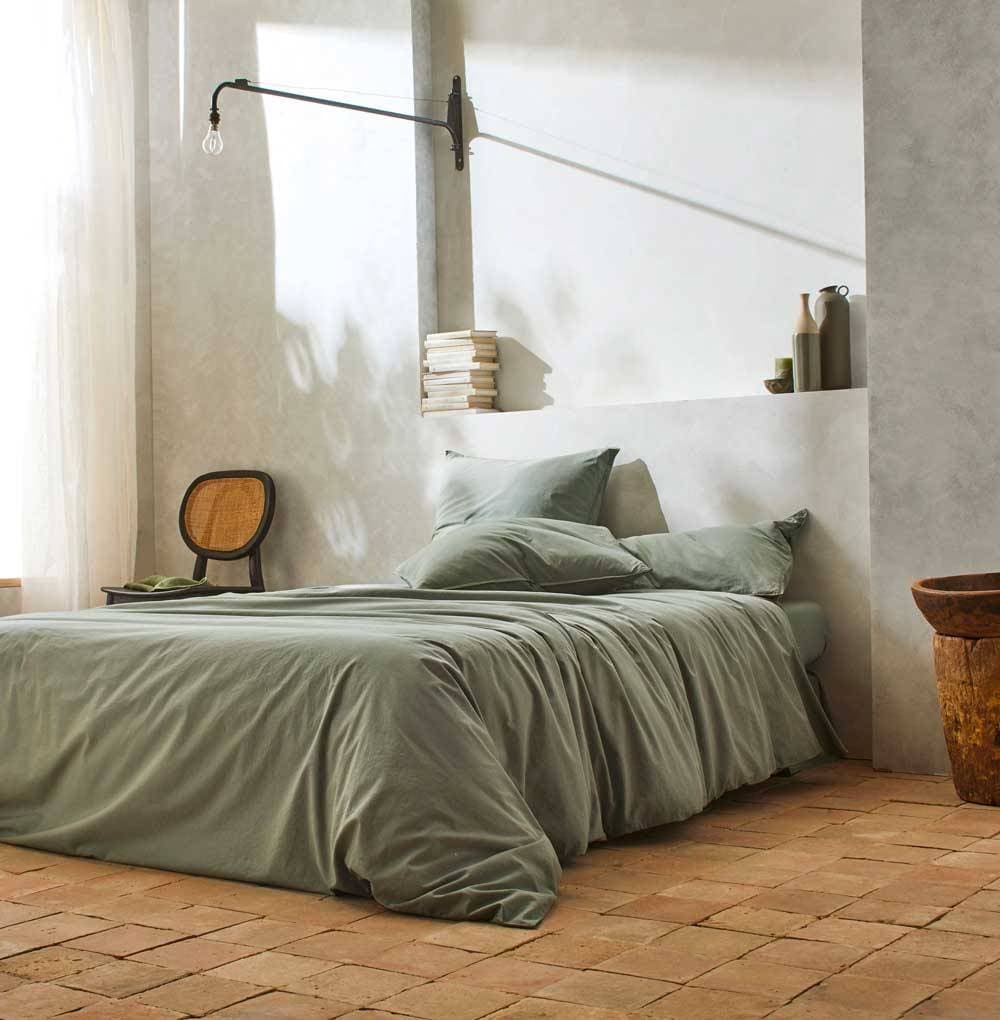 Drap plat Bohème Percale Lavée (8 coloris)